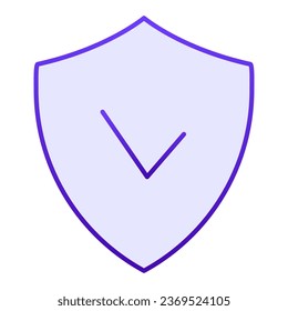Verifiziertes Emblem-Symbol Schild mit Häkchen blauen Symbole im trendigen Flachstil. Garantiert Farbverlauf-Design, entwickelt für Web und App. EPS10