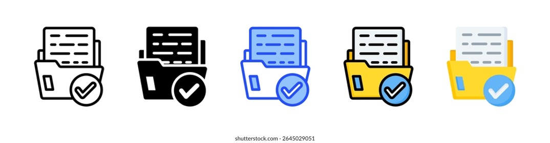 Verified Folder Icon Collection With Multiple Styles
