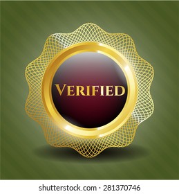 Verified gold shiny badge