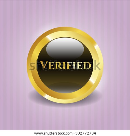 Verified gold shiny badge
