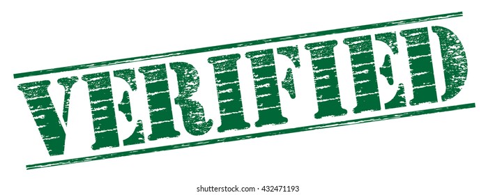verified grunge stamp, vector illustration