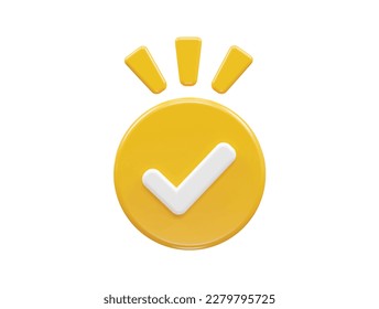 Verified icon 3d illustration vector