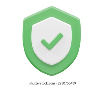 Verifizierte Symbol 3D-Renderinggrafik