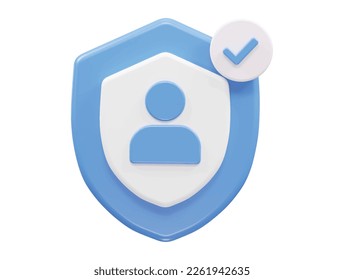 Verified icon 3d rendering vector illustration
