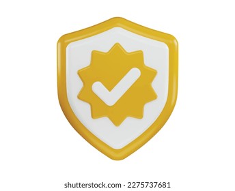 Verified icon 3d rendering vector illustration