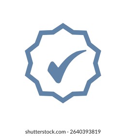 Verified icon. Colored vector illustration.