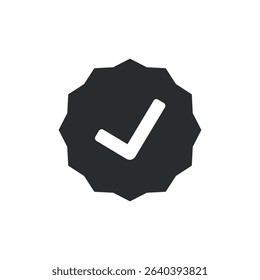 Verified icon. Colored vector illustration.