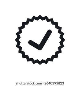 Verified icon. Colored vector illustration.