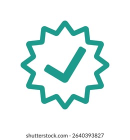 Verified icon. Colored vector illustration.