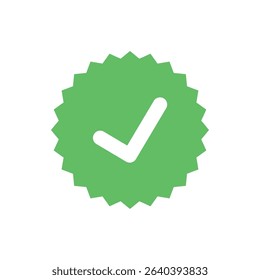 Verified icon. Colored vector illustration.