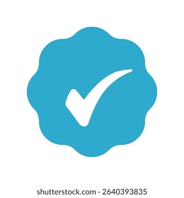Verified icon. Colored vector illustration.