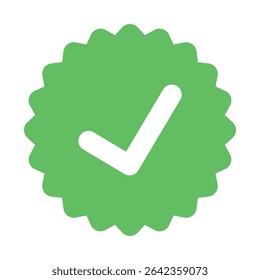 Verified icon. Colored vector illustration.