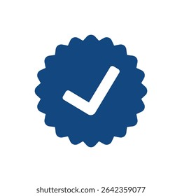 Verified icon. Colored vector illustration.