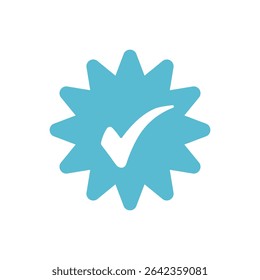 Verified icon. Colored vector illustration.