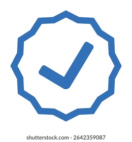 Verified icon. Colored vector illustration.
