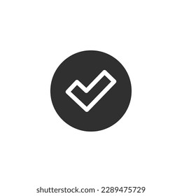 Verifiziertes Symbol, isoliertes Symbol für überprüfte Zeichen, Vektorgrafik