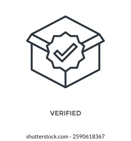 Verified Icon Lineal Style. Vector Illustration For Graphic Design