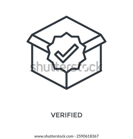 Verified Icon Lineal Style. Vector Illustration For Graphic Design