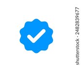 verified icon logo design. verification check mark. approved icon