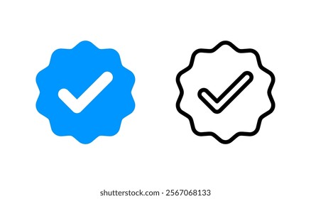 verified icon logo design. verification check mark. approved icon