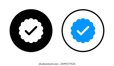 verified icon logo design. verification check mark. approved icon