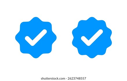 verified icon logo design. verification check mark. approved icon