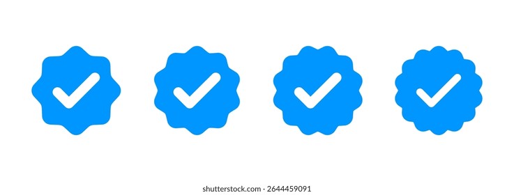 Diseño verificado del logotipo del icono. Marca de verificación. Icono aprobado
