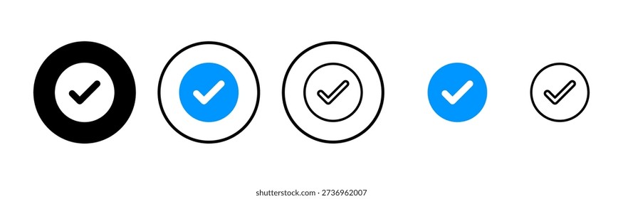 verified icon logo design. verification check mark. approved icon