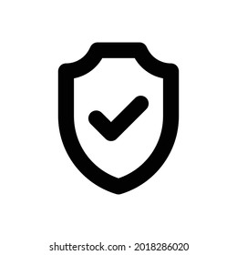 Verified icon. Protection icon. Flat Vector illustration - Vector