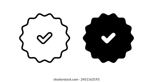 Verified icon set. for mobile concept and web design. vector illustration