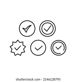 Ilustración de diseño de símbolo de vector de conjunto de iconos verificados