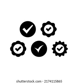 Ilustración de diseño de símbolo de vector de conjunto de iconos verificados