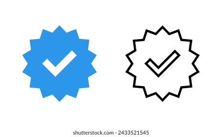 conjunto de iconos verificados. marca de verificación. icono aprobado