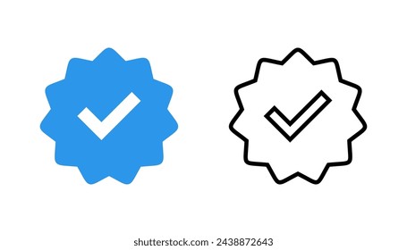 verified icon set. verification check mark. approved icon