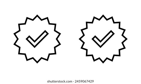 verified icon set. verification check mark. approved icon