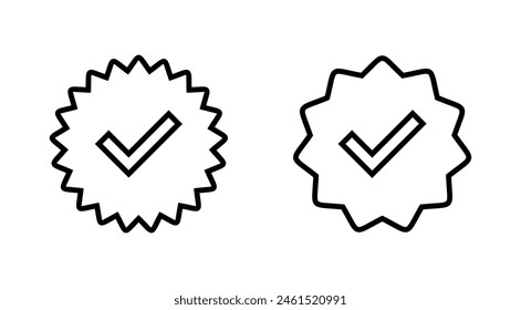 verified icon set. verification check mark. approved icon