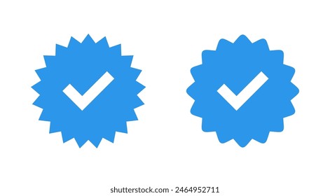 conjunto de iconos verificados. marca de verificación. icono aprobado
