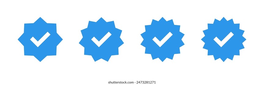 conjunto de iconos verificados. marca de verificación. icono aprobado