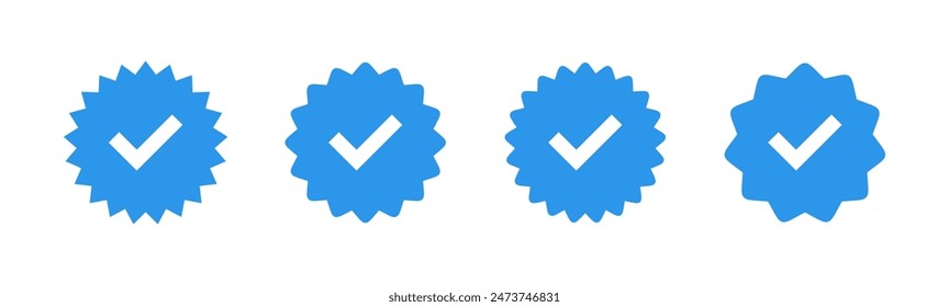 Verifiziertes SymbolSet. Verifizierungs-Häkchen. Genehmigtes Symbol