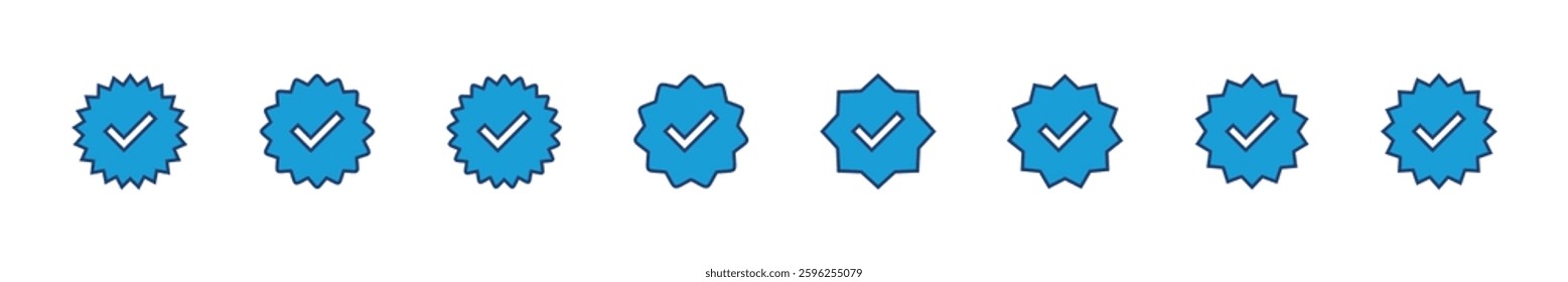 verified icon set. verification check mark. approved icon