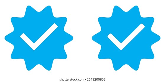 Conjunto de iconos verificado. marca de verificación. Ilustración vectorial.