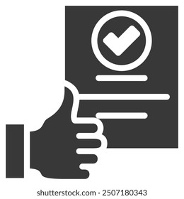 Verifiziertes Symbol einfache schwarze Vektor bearbeitbar