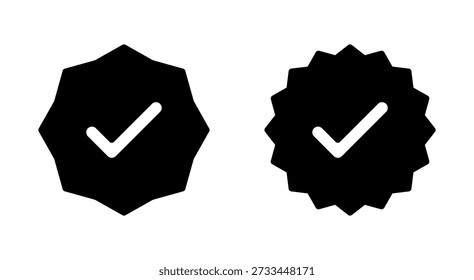 verifiziertes Symbol für Apps und Websites. Prüfzeichen. genehmigtes Symbol