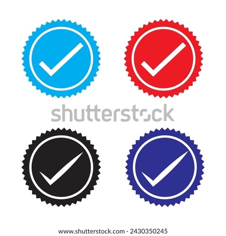 Verified Icon. Tick Icon. Check Icon, Vector Illustrator, eps10
