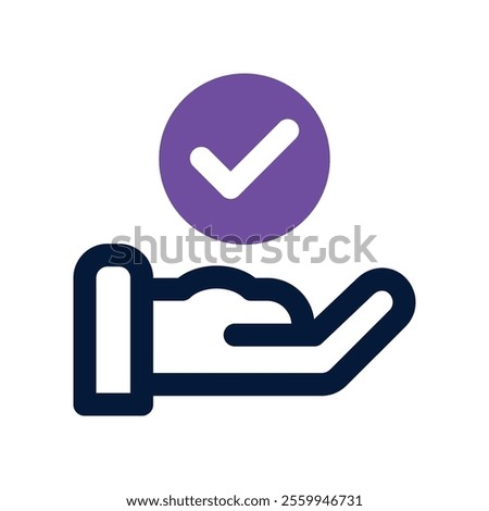 verified icon. vector dual tone icon for your website, mobile, presentation, and logo design.