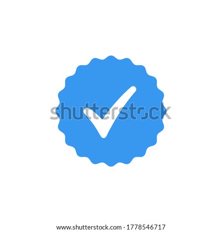 Verified icon vector illustration. Guaranteed stamp or verified badge.