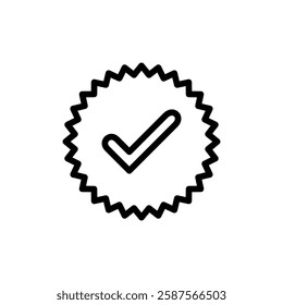 verified icon vector illustration. verification check mark. approved sign and symbol