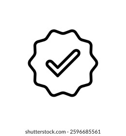 verified icon vector illustration. verification check mark. approved sign and symbol