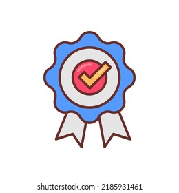 Verifiziertes Symbol in Vektorgrafik. Logotyp