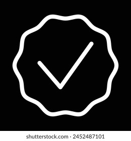 verified icon vector outline design